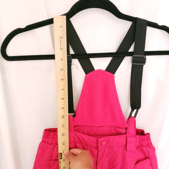 Total Girl Pink Insulated Winter Snow Bib Pants Outdoor Overalls Size 10/12 - Picture 3 of 16